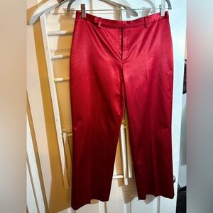 Vintage gap cropped satin Red Dress Pants